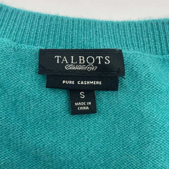 Talbots Teal Cashmere Sweater - Picture 3 of 5